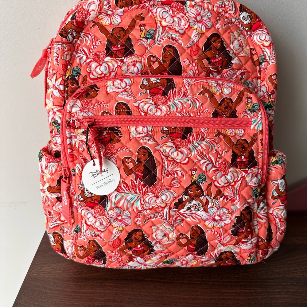 Disney x Vera Bradley Moana Campus Backpack Laptop Sleeve NWT
